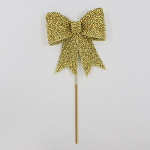 โบว์กลิตเตอร์สำหรับงานปาร์ตี้คริสต์มาส MEICHUANGHUI โบว์ลายพีวีซีแบบกำหนดเอง โบว์ลายคริสต์มาส โบว์สำหรับตกแต่งคริสต์มาส - Product Image 3