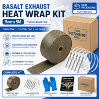 Ruban isolant thermique en titane basaltique de 5 m pour échappement de moto de course