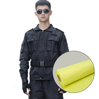 Tela Industrial Aeroespacial Ligera de Meta-Aramida 100%, 1500D, 200gsm, Amarilla, Tejido Liso, Anti-Corte, Ignífuga