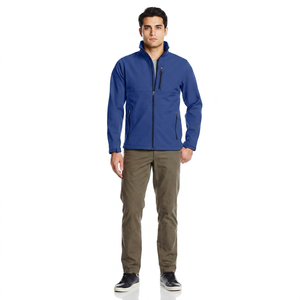 Veste Softshell Légère Imperméable en Toile pour Homme, Col Montant, Doublure Lin, Coupe-Vent de Randonnée Automne, Grandes Tailles - Product Image 1