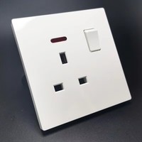 Enchufe de pared con interruptor y luz neón para Reino Unido, 13A, 3 pines, para el hogar, venta al por mayor