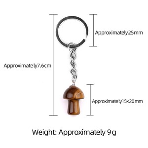 Aonaya Vente d'Usine de Haute Qualité Mini Champignon <span class=keywords><strong>Parapluie</strong></span> Forme Cristal Pendentif Porte-clés Bijoux Pierres Précieuses - Product Image 2