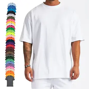 Wholesale Custom printed logo Embroidery unisex Heavyweight Plain T-shirt 240gsm US size blank T-shirt