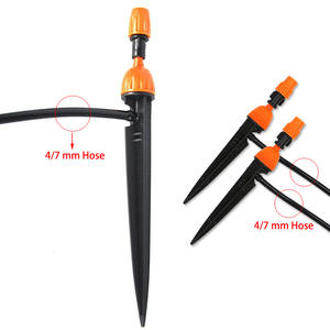 Boquilla de microaspersión ajustable, negra, de plástico, para riego de jardín, integrada con goteo y pulverización - Product Image 2