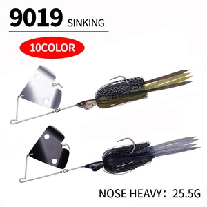 Testine jig Buzz Blade da 25,5g con elica e gonna in silicone, esche artificiali per la pesca a jigging di bass. - Product Image 2