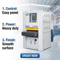 Ponceuse à bande large automatique haute efficacité pour le ponçage du bois et la production de meubles et de panneaux MDF