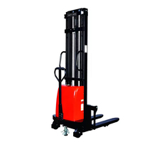 Nouveau 2t Conteneur électrique à entraînement manuel Empilage Reach Fork Lifter Transpalette Manutention de marchandises Industries de la construction