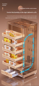 Cave à cigares et réfrigérateur à vin noir ou or rose 1.6m 1.8m Solution de rangement élégante et fonctionnelle - Product Image 2