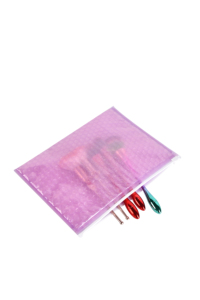 Eco Friendly Reusable <strong>Pink</strong> Zippered <strong>Bubble</strong> <strong>Mailer</strong> Pouch Cosmetic Shipping Packaging Bag for Makeup Travel Storage - Product Image 6