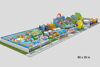 Parc de châteaux gonflables géants modulaires en PVC personnalisés en usine