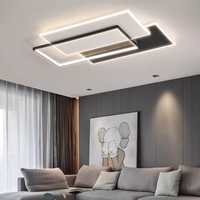 Plafonnier LED de Haute Qualité pour Salon avec Base en Fer et Couvercle en Acrylique