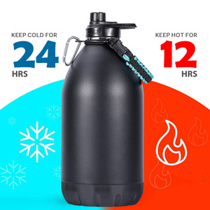 Botella de Agua Aislada al Vacío de 3000 ml y 4000 ml, Jarra de Agua de Acero Inoxidable de Doble Pared de Un Galón para Actividades al Aire Libre y Camping - Product Image 6