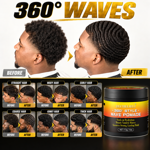 Pommade <span class=keywords><strong>Coiffante</strong></span> OEM Marque Privée 360 Wave pour Hommes – Fixation Forte, Hydratante, 113g – Crème <span class=keywords><strong>Coiffante</strong></span> Personnalisable pour Barbiers - Product Image 3