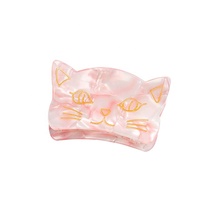 Pince à cheveux style chat mignon, accessoire pour franges latérales, pince requin pour chignons arrière, faite à la main, logo personnalisé, pour femmes, vente en gros