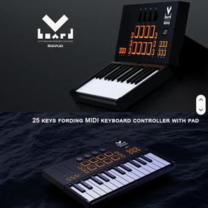 Vboard 25 teclas portátil Mini arreglo de música electrónica controlador de teclado Midiplus accesorios para instrumentos musicales - Product Image 5