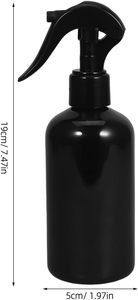 Trigger <b>Mist</b> Sprayer Empty Refillable 200ml 300ml Amber Black PET Round Plastic Toner Liquid Spray <b>Bottle</b> - Product Image 4