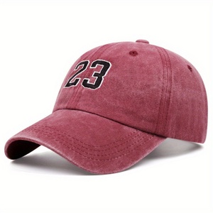 Gorra de béisbol versátil para todas las estaciones con visera de pico de pato, nueva, con letras bordadas 23, característica de tela común - Product Image 3