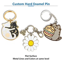 Gantungan Kunci Logam Kartun Kustom Paduan Seng Enamel Lunak Cincin Kunci Logo Kustom Bentuk Kustom Hadiah Suvenir Promosi Gantungan Kunci