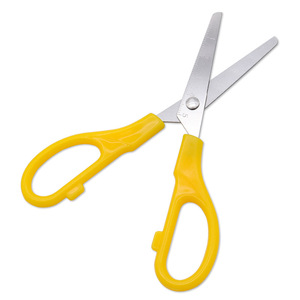 Stainless Steel Scissors Yellow Straight Head Office Stationery Paper Cutting Tools For Students And Office Use - Product Image 1