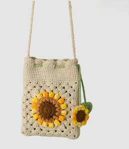 Kit de <span class=keywords><strong>ganchillo</strong></span> hecho <span class=keywords><strong>a</strong></span> mano, Cartera de punto, ligera, plegable, de gran tamaño, bolsa de teléfono de doble cara - Product Image 5