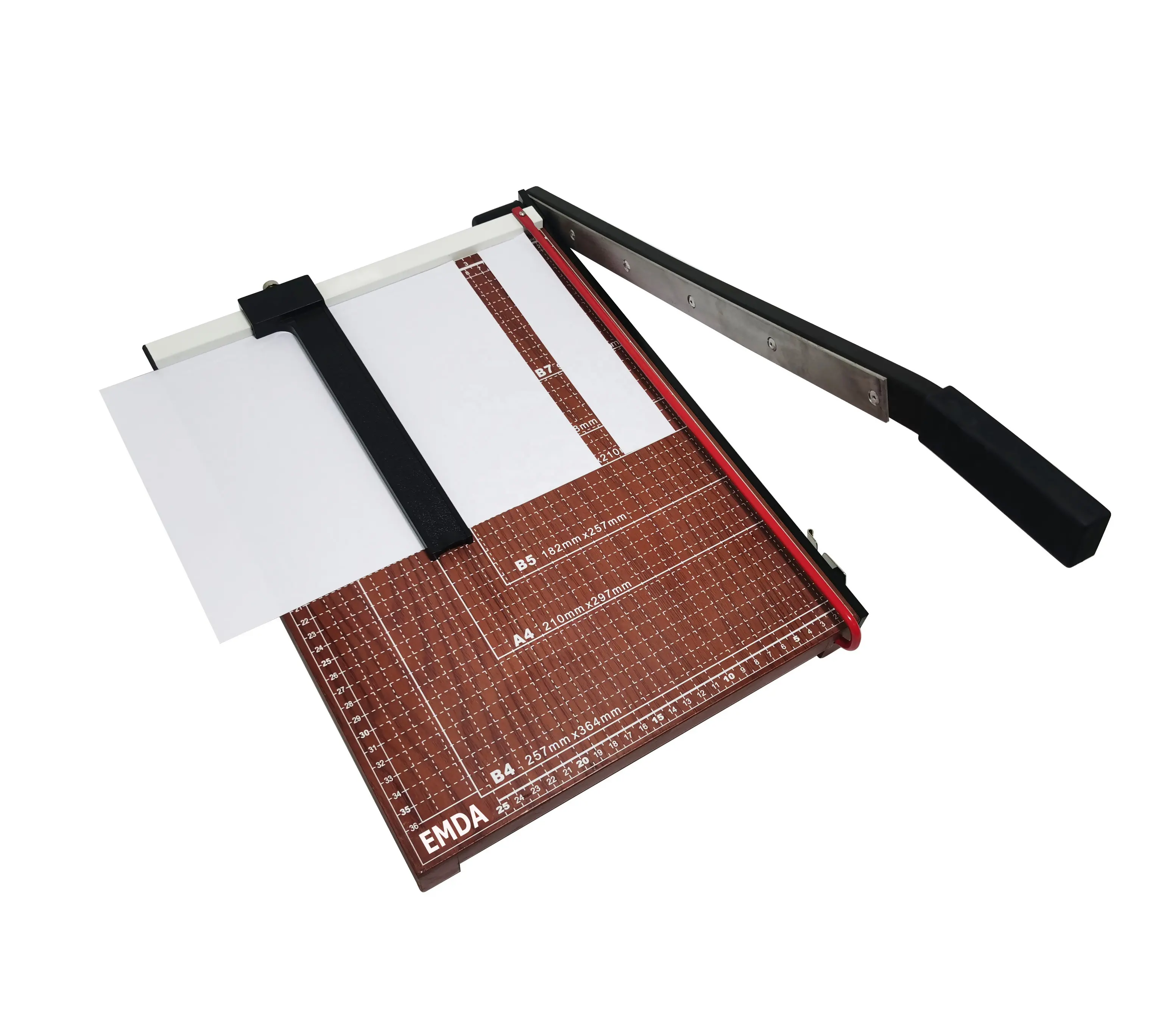 Wholesale factory price manual wood board paper cutting machine office desktop handheld guillotine B4 paper cutter