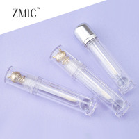Tube de brillant à lèvres transparent de 4 ml avec décoration de dessin animé mignon, emballage vide pour rouge à lèvres liquide, tube de baume à lèvres en plastique à torsion pour enfants
