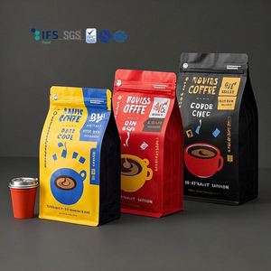 Tùy chỉnh in Nắp kéo phẳng phía dưới gói túi <span class=keywords><strong>gusset</strong></span> đứng lên túi dây kéo cà phê có van - Product Image 5