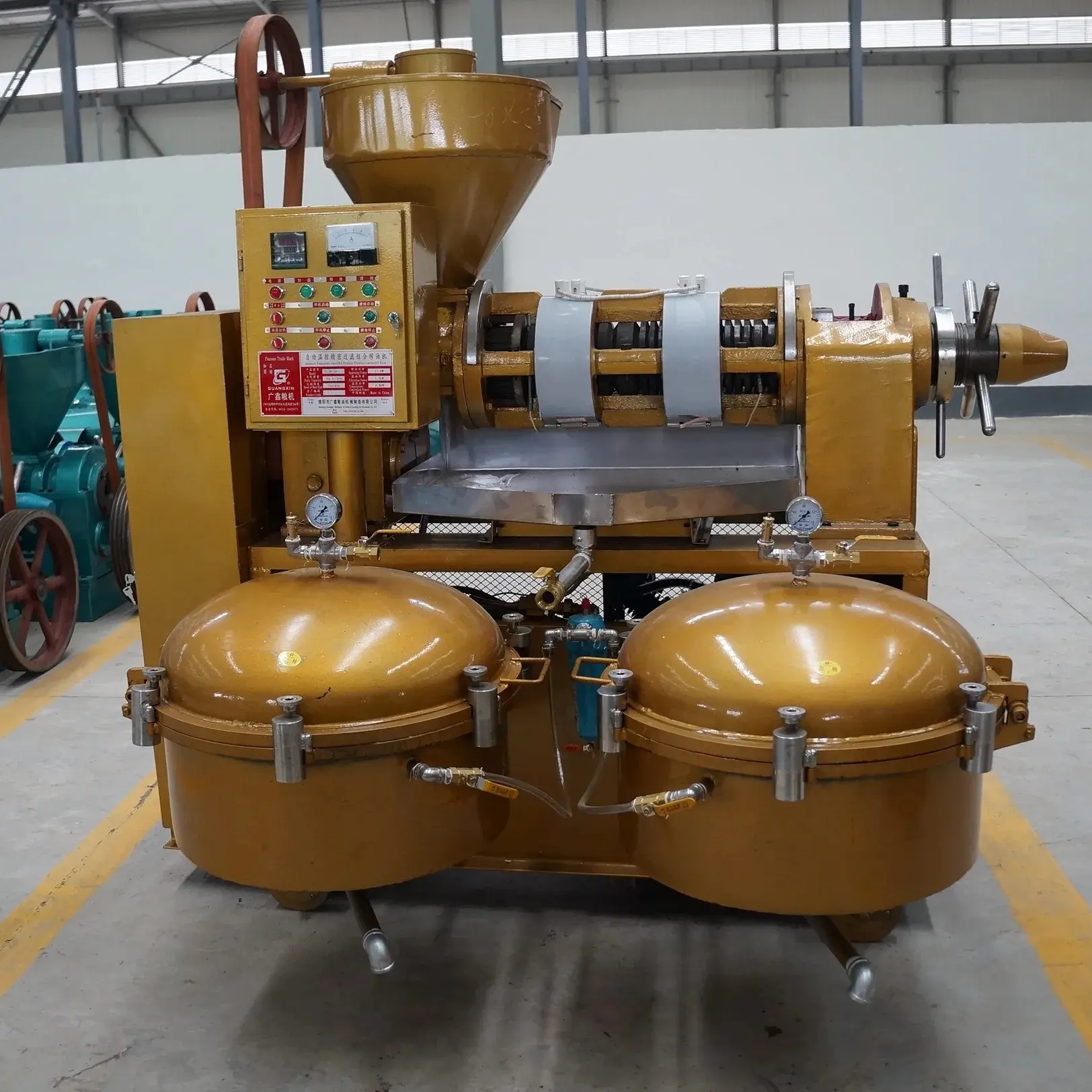 Guangxin 120 máquina de prensa de aceite de girasol de coco de cacahuete de alta calidad a la venta