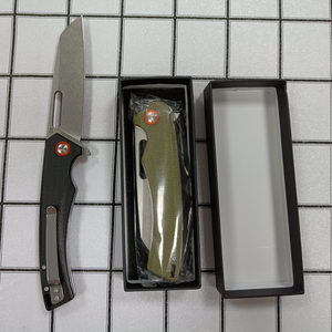 LH957 بوشكرافت 59HRC حجر غسل D2 شفرة قابلة للطي مقبض ميكروكارتا جودة عالية التخييم في الهواء الطلق بسكين - Product Image 5