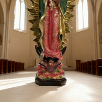 Cadeau religieux mexicain vierge marie sculptures Notre-Dame de Guadalupe polyrésine pour fournitures de décoration de noël