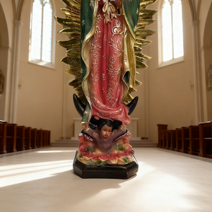 Cadeau religieux mexicain vierge marie sculptures Notre-Dame <span class=keywords><strong>de</strong></span> <span class=keywords><strong>Guadalupe</strong></span> polyrésine pour fournitures <span class=keywords><strong>de</strong></span> décoration <span class=keywords><strong>de</strong></span> noël - Product Image 3