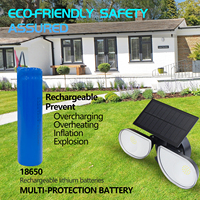 Lampe solaire murale à double tête détachable avec détecteur de mouvement IP65 LED pour extérieur, jardin, cour, patio