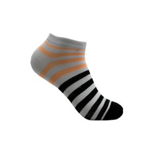 Calze alla caviglia da donna in cotone poliestere di migliore qualità motivo a righe viola traspirante sottili tecniche di maglia estate/inverno - Product Image 4