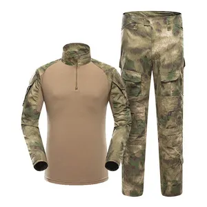 Outdoor-Taktik Langarm Frosch Anzug Set Jagd Bergsteigen Camping Overalls Tragen Sie widerstands fähige Tarnung CS Trainings kleidung