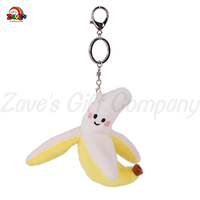 ZAVES Mini Simulation Fruit Porte-clés Mignon Jouets En Peluche pour La Décoration De Sac D'anniversaire Comprend Canne À Sucre Mangue Orange Banane