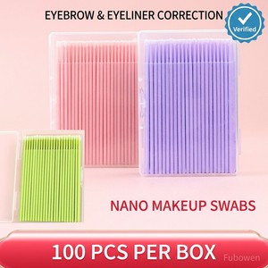 Herramientas de belleza de gran venta en el comercio exterior: Hisopos de algodón PP desechables flocados, pequeños bastoncillos de algodón <span class=keywords><strong>para</strong></span> extensión de <span class=keywords><strong>pestañas</strong></span> y maquillaje, en caja. - Product Image 5