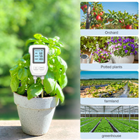 Analyseur de sol 3-en-1 KONLEN avec double sonde, écran LCD, mesure de l'humidité, du pH et de la température du sol, pour la maison, le jardin, l'agriculture professionnelle, AAA