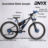 Kit de Conversión de Rueda Trasera para Bicicleta Eléctrica con Motor sin Escobillas de 48V 52V 60V 72V 500W 5000W, Pantalla LCD UKC1, Juego Completo