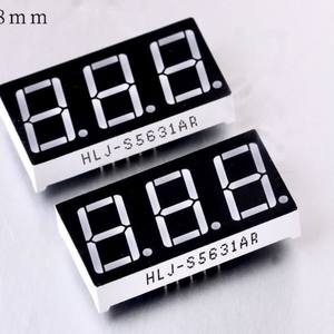 Pantalla LED de 3 Dígitos de 0.56 Pulgadas, Luz Blanca/Azul Súper Brillante, Ánodo/Cátodo Común (CC/CA) - Product Image 3