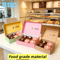 Boîte en papier personnalisée avec logo pour chocolats, biscuits, donuts et gâteaux, biodégradable, impression personnalisée, vente en gros, produit alimentaire de qualité supérieure, best-seller