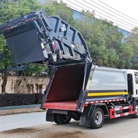 Nouveau camion à ordures diesel TIANYUN à chargement arrière avec émissions EURO 5, transmission manuelle 4X2, moteur de pompe, compacteur