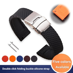 <span class=keywords><strong>Bracelet</strong></span> de <span class=keywords><strong>montre</strong></span> en silicone étanche 18mm 20mm 22mm 24mm avec <span class=keywords><strong>boucle</strong></span> déployante, bracelets de <span class=keywords><strong>montre</strong></span> en caoutchouc - Product Image 3