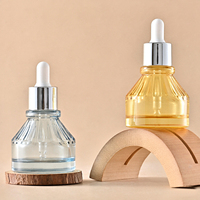 Flacon compte-gouttes en verre de luxe 30ml 1oz avec impression de logo personnalisée pour sérum, huile capillaire essentielle, emballage cosmétique