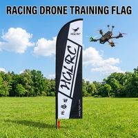 HGLRC 2025 Drapeau de balisage en forme de couteau pour drone de course, marqueur de portail de balisage pour cours d'entraînement, accessoires FPV pour la course de drones