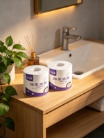 Rouleau de papier toilette 5 plis en pâte de bois vierge écologique, logo personnalisé en relief, imprimé, doux, respectueux de la peau, conception d'emballage domestique