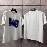 T-shirts pour hommes Simples Fashion Streetwear Factory Wholesale Low Prices Project G/R, style décontracté quotidien, blanc, col rond, manches courtes