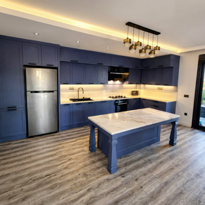 Custom Made Matte Lacquer <b>Kitchen</b> <b>Cabinet</b> Modern <b>Kitchen</b> <b>Cabinets</b> Painted MDF Shaker Handleless Custom RAL Color Complete Set - Product Image 1