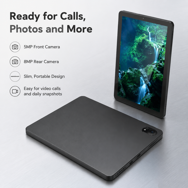 Business Tablet 10.1 Inch Android 15 4GB RAM 64GB ROM WiFi Tablet PC Support Google Play for Office & Meeting