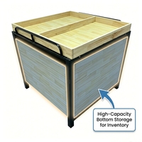 Moderne opvouwbare metalen supermarkt fruit- en groentepresentatiestand met heavy-duty design voor supermarkten