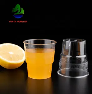 PET PLA PP customized logo biodegradable drinking plastic cups various size disposable